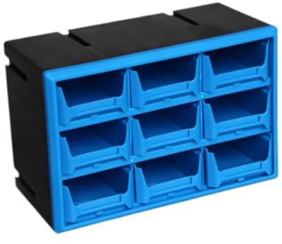 Milageto Cassetto Contenitore portaoggetti Organizer Cassetta degli Attrezzi, casa, Contenitore per Bagno, organizzazione Garage per ferramenta, Gioielli, 9 Griglia
