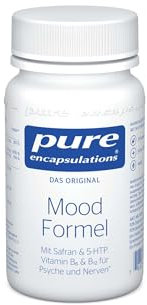 Pure Encapsulations - Mood Formel - Safran, 5-HTP, Rhodiola Rosea, Vitamin B12, Vitamin B6 - Unterstützung von Psyche und Nerven - stimmungsaufhellende Formel - 30 Kapseln