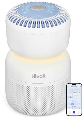 Levoit Smart HEPA Air Purifier for Bedroom Home, 5 Air Sensors | HEPA Filter Captures 99.97% of Ultrafine Particles, Removes Odours & VOCs, Air Quality Display, App Control