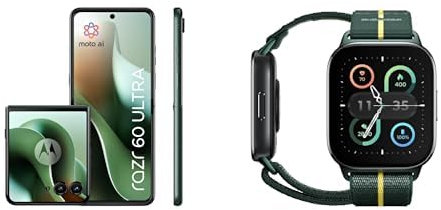 Motorola razr 60 Ultra Pantone Scarab + Moto Watch fit