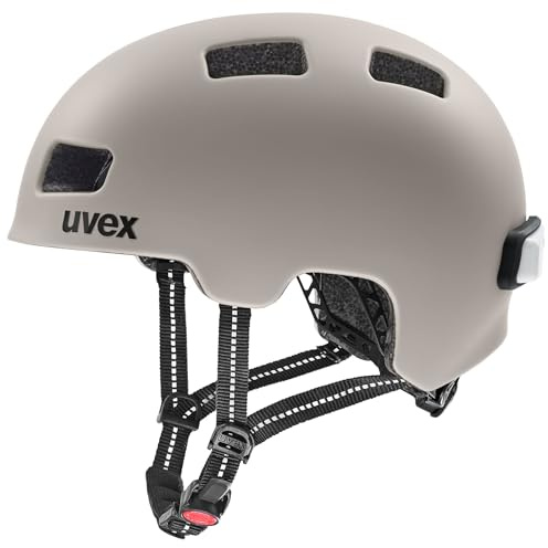 uvex City 4 - Leichter City-Helm für Damen und Herren - individuelle Größenanpassung - inkl. LED-Licht