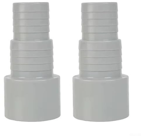 CNANRNANC Lot de 2 adaptateurs de tuyau de pompe de piscine 50 mm pour tuyaux de 32 mm de diamètre intérieur 38 mm Matériau ABS