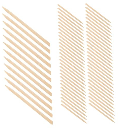 SEWACC 100 Stück Teiliges Kratzpapier Holzstifte Doppelseitige Bambus Zeichenstifte Präzise und Vielseitige Kratzwerkzeuge für Künstler Komfortabler Griff für Malerei und Bastelarbeiten
