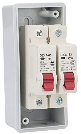 Badafaci Boîte de Protection de Distribution, Boîte de Distribution de Disjoncteur avec Borne pour Bâtiment Résidentiel, Excellente pour une Utilisation Domestique et Extérieure, (16A 32A)
