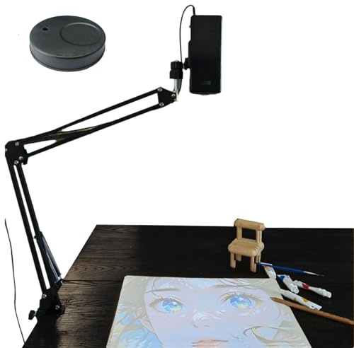 Proiettore Smart Sketcher, Proiettore Led Per Disegnare Con Proiezione Da 18 A 200 Cm, Trasferimento Immagini Hd Tramite Usb/telefono, Telecomando E Supporto, Strumento Di Ricalco Artistico with-base
