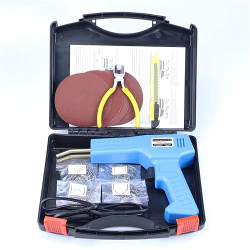 Soldadores Kit de grapadora de plástico de 50 W, pistola soldadora de plástic herramienta para reparar parachoques de coche pistola de soldagem de plástico(1000Pcs With Box)