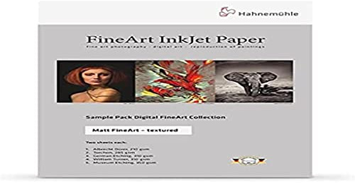 Hahnemühle 10640304 Digital FineArt Samplepack, Textured, matt struktur, 210 x 297 mm,