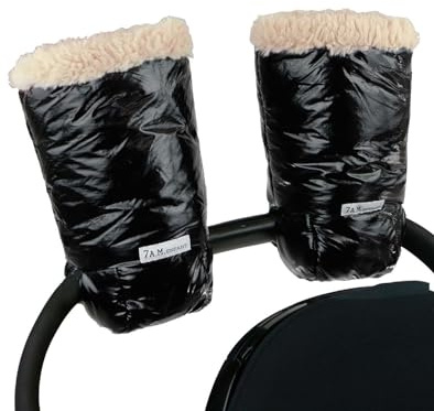 7 A.M. 7AM Enfant Cochecito Warmmuffs – Polar calentadores de manos con anticongelación, clima frío, repelente al agua y guantes de mano calientes para cochecito y barra de asiento de coche
