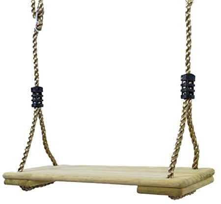 Gartenwelt Riegelsberger Schaukelsitz Schaukelbrett aus Holz Kinderschaukel Sitzfläche 44x18cm