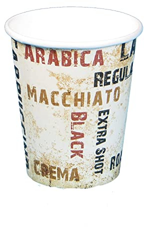 1000 Kaffee to go Becher, Coffee to go Becher, Coffeecups, Kaffeebecher 12oz / 300ml / 0,3l, Ø80mm Slim, Hartpapier+PE Beschichtung, edles Neutralmotiv Barista, ideal für Ihr Coffee to go Geschäft