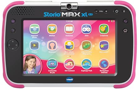 VTech - Storio Max XL 2.0 Rose, Tablette Enfants Tactile, Éducative et Sécurisée avec Grand Écran Couleur, WiFi, Android, Appareil Photo, Cadeau Enfant de 3 Ans à 11 Ans - Contenu en Français