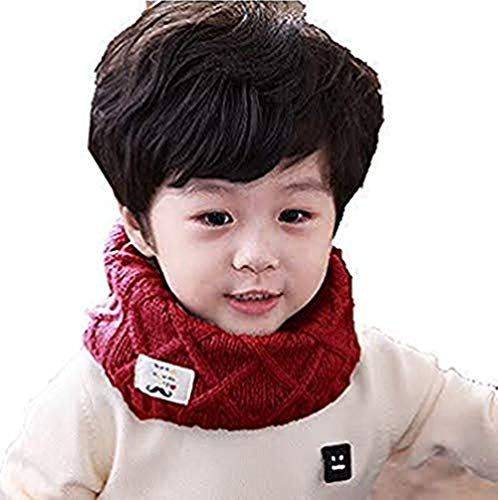 Winter Schal Kinder Strickschal Dicke Weiche Schlauchschal Wolle Rundschal Einfarbige Halstücher Warme Kinderschal Junge Mädchen Loop Schal Outdoor Sport Wandern Scarf Halswärmer als Geschenk