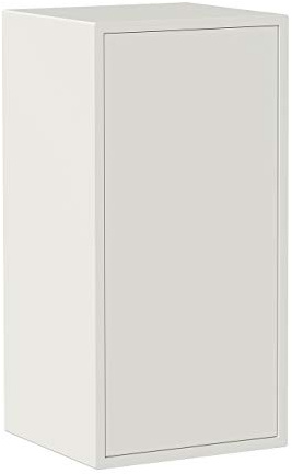 Iconico Home QBE Cubo da parete, 1 ripiano, con anta apertura a pressione, Ingresso, Soggiorno, Camera da letto, Cameretta ragazzi, Studio, 37,5x35xh75 cm, Bianco