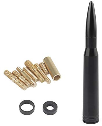 Autoantenne, Asudaro Universelle Kurz Stabantenne Autodach-Radioantenne Mobile Autoantenne mit 8 x Adapter Autodachdekoration, Kurze Auto Antenne für SUV Truck,Schwarz