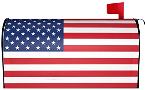 Perinsto American Flag Mailbox Covers Magnetic Waterproof Patriotic Mail Cover Letter Post Box Wraps for Home Garden Yard Decor, 21x18 in