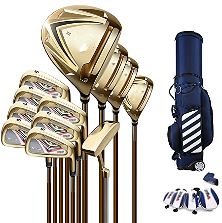 Regalo da Golf 12 Pezzi da Uomo Completo, Set per Mazze da Golf, Sacca per Palline da Golf Standard e Mazze da Golf per destrimani Set Completo per Principianti, Albero in Carbonio