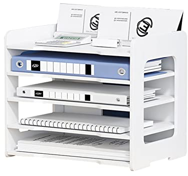 Umllpet A4 Schreibtisch-Organizer, 5-Tier Briefablage Stapelbar Dokumentenablage A4 Papier Briefablage Organizer Dokumentenlager Schreibtisch-Organizer A4 Papierablage für Zuhause/Büro/Schule