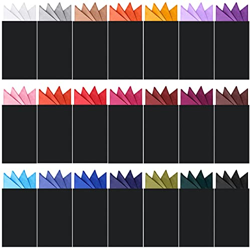 Xuhal 21 Pcs Prefolded Pocket Squares for Men, Triangle Handkerchief