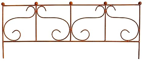 Edelrost Beetzaun 42 x 103 cm massiver Steckzaun aus Metall Beetumrandung Eisen