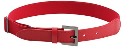 Kajeer Kinder Elastischer Baseball Gürtel, 19-33 (48-84cm), Rot, Einstellbare Größe, Elastisches Design, Für Jungen & Mädchen