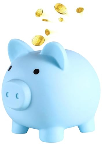 FANXIYA Piggy Banks for Kids, Cute Money Saving Box, Plastic Children's Coin Box, Unbreakable Girls Money Tin, Novelty Small Animal Money Pots