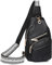 unisoul Sling Bag Damen Kleine Umhängetasche, Damen-Schultertaschen PU Leder Brusttasche Mode Crossbody-Tasche mit Breiter Gurt Handy Umhängen Diebstahlsichere Chest Bag für Outdoorsport(Schwarz)