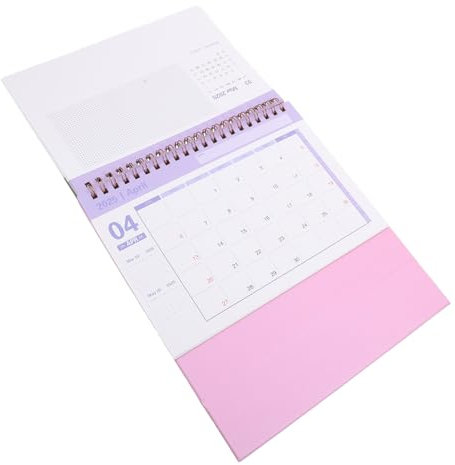 AUTSUPPL Englischer Tischkalender Mit Metallbindung Tragbarer Stehender Haushalts Schreibtisch Kalender Minimalistisches Design Dickes Papier Langlebig Für Büro Und Zuhause
