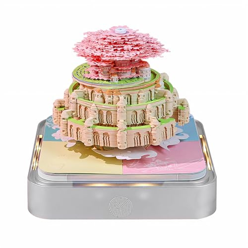 3D Kalender, 2025 3D-Abreißen Notizblock Tischkalender-Notizblock mit Licht 3D Memo Pad Papier Kunst Schloss im Himmel Kreatives Papier Schnitzen Geschenk Desktop Dekoration