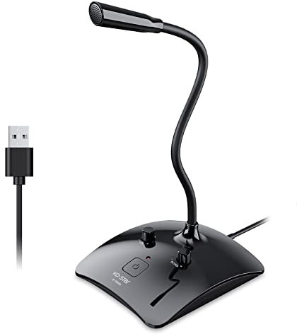 Ko-Star Recording Microphone, Computer PC Podcast Condenser Omnidirectional Mic with Mute Button & LED Indicator for Laptop, Mac, PS4 - Vocal, Podcasting, Skype, YouTube, Streaming