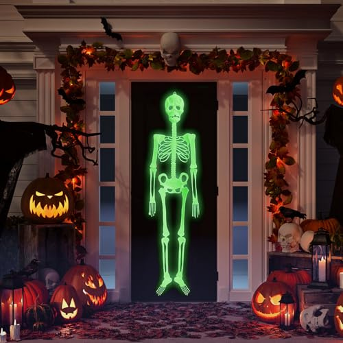 FePen Halloween Decorazioni Scheletro, Luminoso, Scheletri Fluorescenti, Halloween Luminoso Decorazioni Horror, Spaventosa Giardino Prato Feste