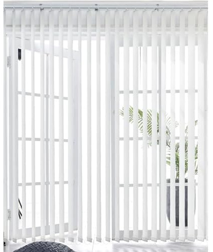 XINGWANGG Lamellenvorhang Vertikaljalousie Weiß Lamellen Fenster Rollo Verdunkelung Flächenvorhang Schiebevorhang Streifenvorhang für Innen Tür und Fenster,Anpassbare,Breite x Höhe (90cm x 280cm)