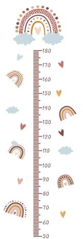 DSDGVDFBV Rosa, Regenbogen Wandaufkleber, ​Kids Messlatte Wachstum Diagramm Wandtattoo Mess Baum Wandtattoo Wandsticker Kinderzimmer Messlatte Körpergröße Messen Wandsticke
