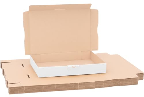 förpackning maxibrevlådor 320 x 225 x 50 mm maxibrev vit MB 4 innermått på 315 x 220 x 45 mm frakt post vikbar låda fraktlåda bokförsändelse – perfekt för frakt 100 stycken