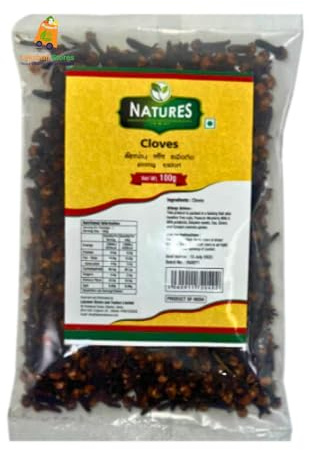Lakshmi Stores NATURES Whole Cloves 100g | Premium Laung Whole Spice for Cooking, Baking, Curry, Masala and Seasoning | Intense Aromatic Dried Flower Buds