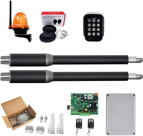 Kit d'ouverture automatique de portail – Ouvre-porte battante actionneur moteur pour contrôle d'accès – Ouvre-porte électrique à double bras 200 kg