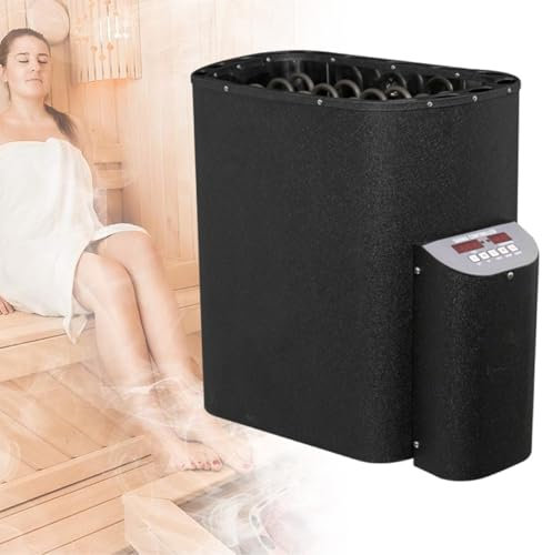 vnmudzeo Horno De CalefaccióN para Sala De Sauna EléCtrico con Pantalla Digital,Equipo De CalefaccióN para Sala De Vapor En Seco Y HúMedo De 3000 W A 9000 W,9kw