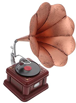 MAGICLULU 1 Stück Retro Phonograph Dekoration Vintage Grammophon Modell für Stilvolle Wohnkultur Accessoire für Zuhause Bar und Büro