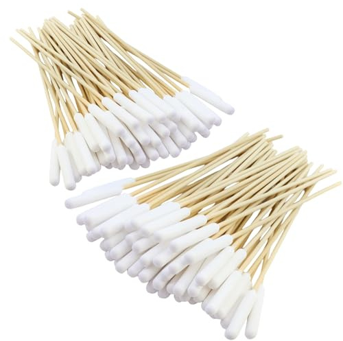 200 unidades de bastoncillos de algodón para perros, 15 cm de limpieza de oídos para perros, limpiadores de oídos largos para mascotas, perros, gatos, limpiadores de oídos, bastoncillos de algodón con