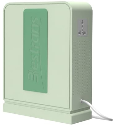 BESTRANS 3000W Step Up Transformer 110v to 220v Converter, Heavy Duty Voltage Converter 110v to 220v with Dual Outlets, Overload Protection & Ultra-Quiet Design for Home Appliances, Light Green