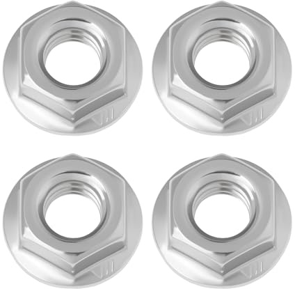 EMSea 4 Pezzi Dadi Flangiati Esagonali In Acciaio Inossidabile 5/16-24 UNF 7593 Compatibile Con Har-ley Davidson Big Twin Collettori Di Scarico