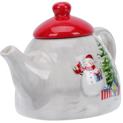 MOLUCKFU Nordische Weihnachts-keramik-kaffeekanne mit Großer Kapazität Stabiles Porzellan für Restaurantküche und Teezeit Leicht zu Reinigen Klassisches Retro-design