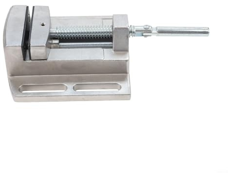 Prensa de taladro de aluminio con capacidad máxima de sujeción de 70 mm, abrazadera de banco manual para pulir y perforar, alicates planos de metal plateado multi