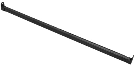 AKOOSY Barra Appendiabiti Estensibile con Supporto End per Armadio Asta Telescopica Regolabile per Vestiti Montaggio Forare Rapido Nero