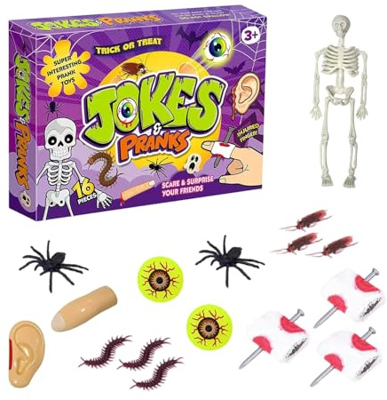 Jokes and Jokes Set - and Burle Items Novelty & Tricks | Funny Jokers – April Day and Christmas School Office Travel