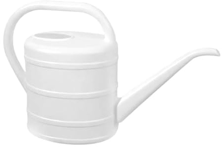 KESOTO Annaffiatoio con beccuccio Lungo, Ideale per Risparmiare Tempo e Fatica, Perfetto per Piante da Interno. Multifunzionale, Leggero e da 3 Litri, Bianco
