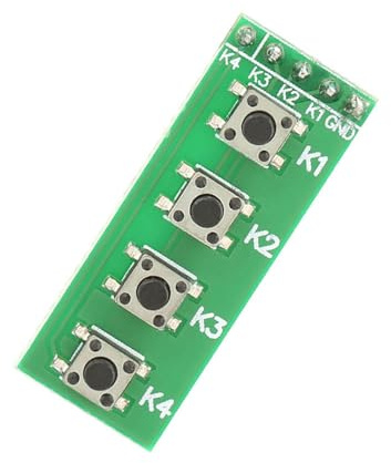 Walmeck 4 Button Key Module, Common Cathode Keyboard Board with Stable Performance, for Mini Breadboard Banana Pi MCU PLD CPU AVR ARM PIC