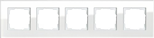 Gira 021512 Abdeckrahmen Esprit 5-Fach aus Glas, weiß