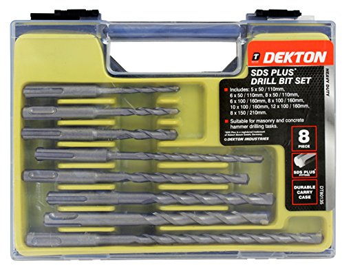 Dekton SDS Plus Masonry Drill Bit Set | Heavy Duty for Block, Brick & Concrete | Precision Drill Bit for Accurate Holes | Durable Construction for Tough Materials | Ideal for Professional & DIY Use