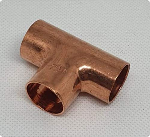 Deine-Kleinteile-24 15mm (I/I/I) 1.Stück T-Stück Kupfer Löt-Fitting Lötfittinge Fitting Lötfittings Kupferfitting DVGW