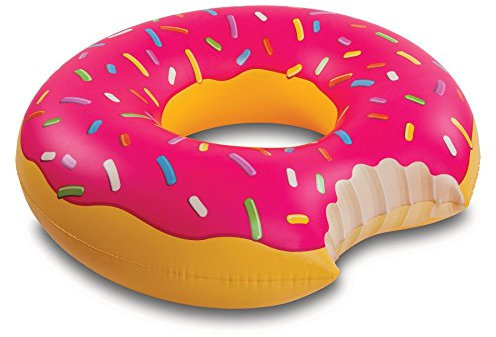 Gigantic Donut Pool Float Strawberry 4ft Wide